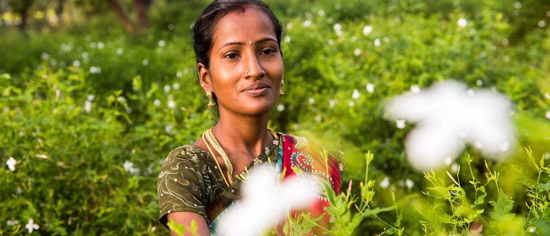 woman in field