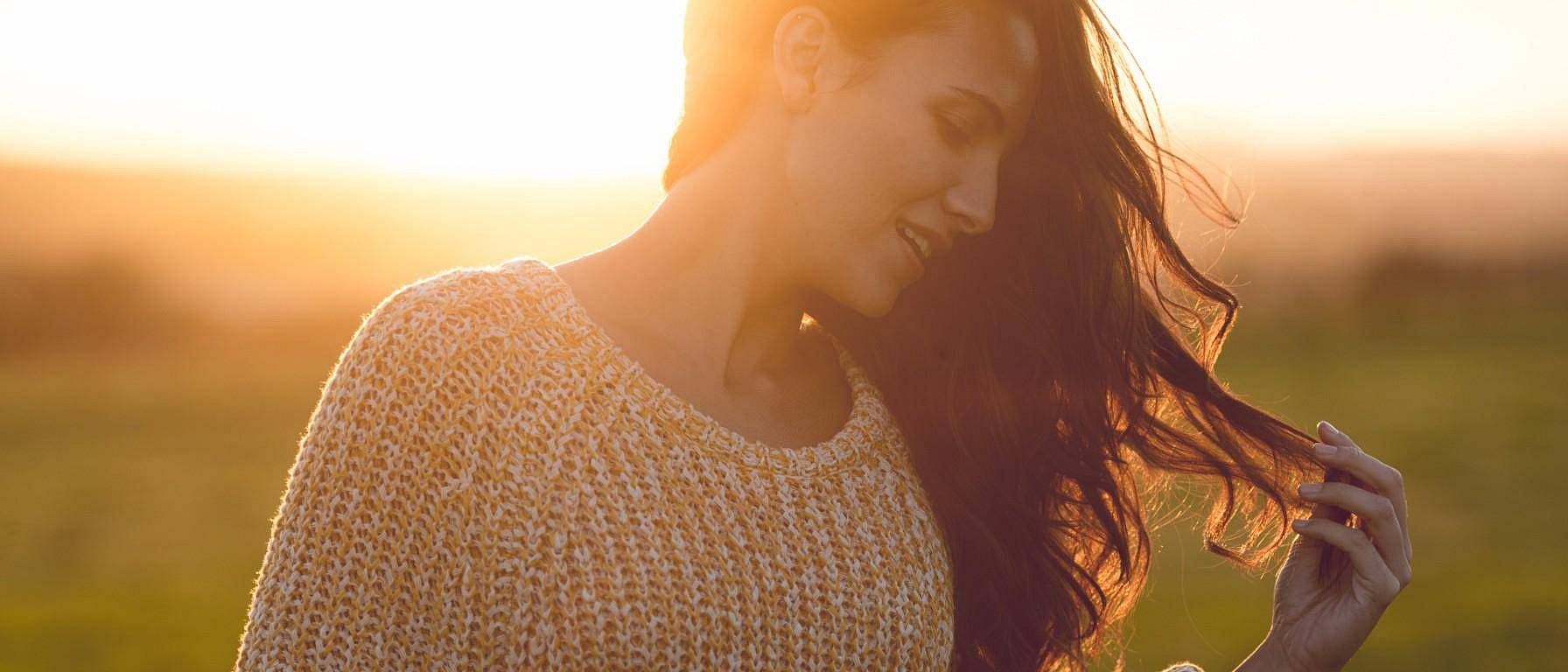 Vrouw in de zon