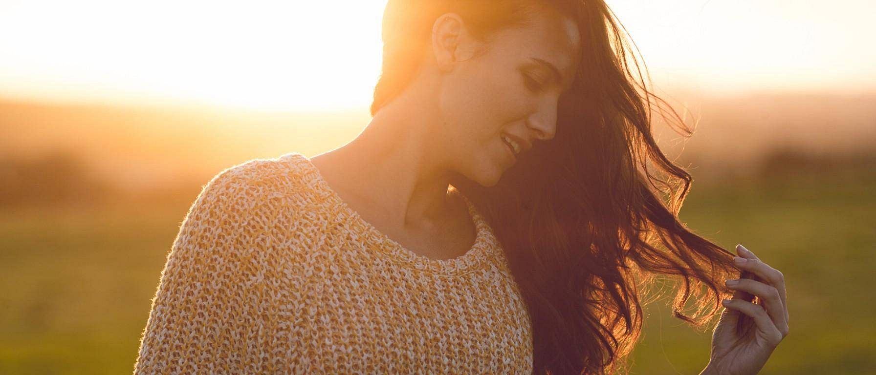 Vrouw in de zon