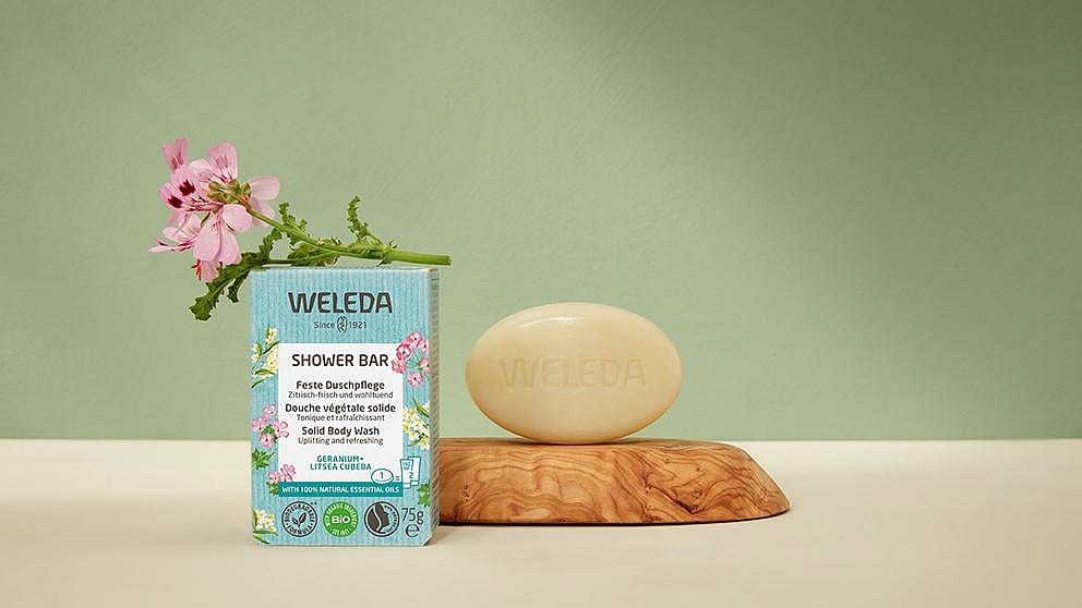 Geranium Litsea shower bar